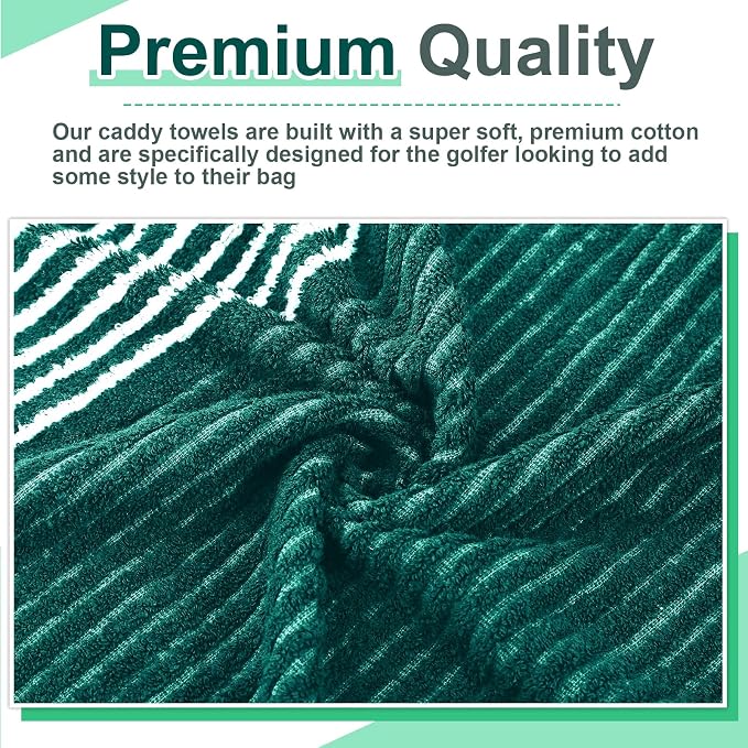 Mixweer Caddy Golf Towel 22" x 42" Large Caddy Towel Camping Sport Towels Cotton Soft Towels for Man Golf Lovers