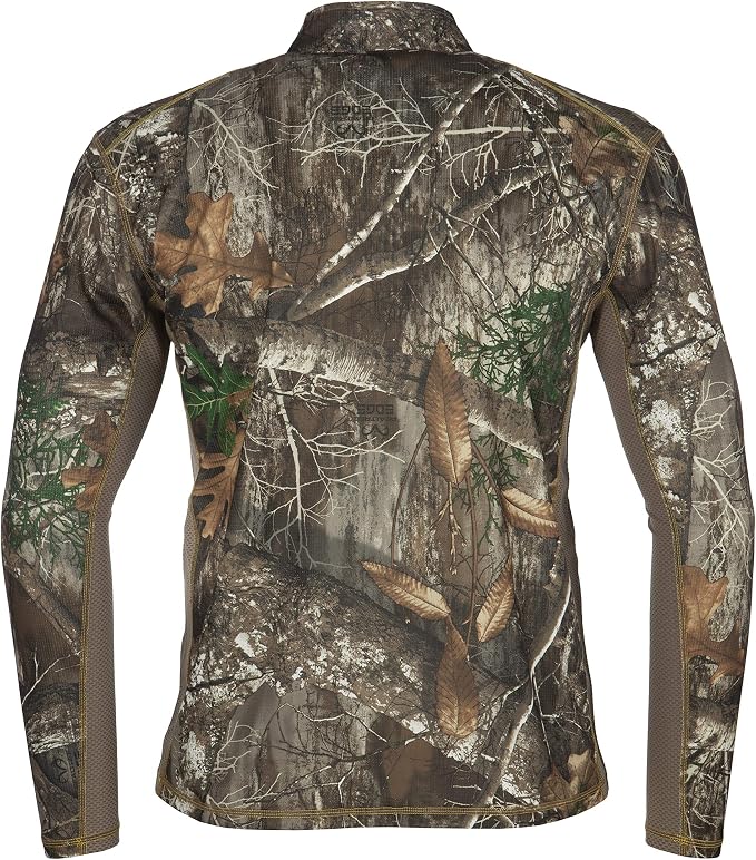 SCENTBLOCKER Angatec Long Sleeve 1/4 Zip Performance Shirt Mens Camo Hunting Clothes