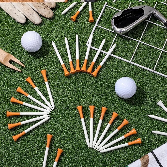 Mudder Golf Tees Bulk Wooden Bamboo Golf Tees Multicolor Wood for Men Balls Accessories