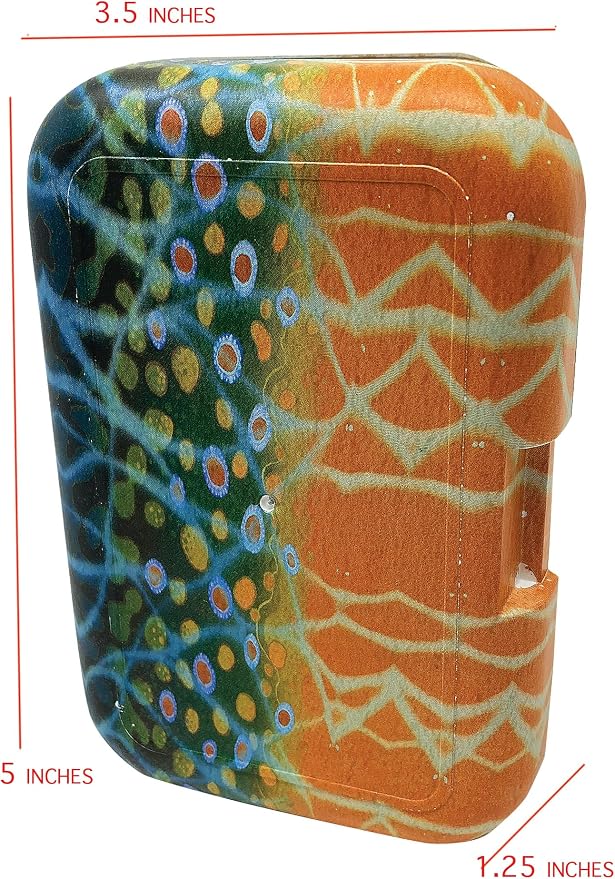 Brook Trout Colored Fly Box with extra Leaf