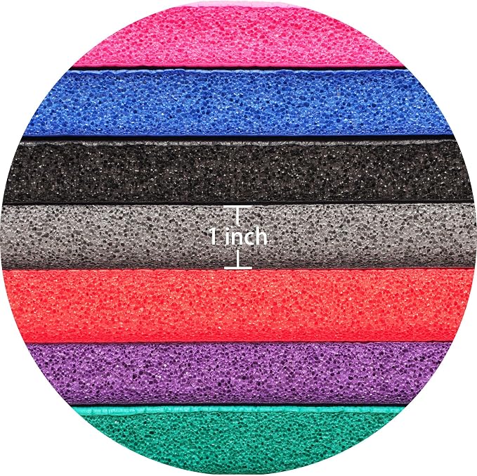 Signature Fitness Extra Thick High-Density Foam Yoga Mat – Multiple Thicknesses (1/2" & 1") / Multiple Colors – Double-Sided Non-Slip Surface – with Carrying Strap for Pilates, Yoga & Home Workouts
