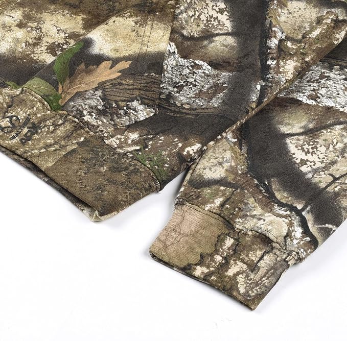 Bell Rangers Realtree APX Camo Hoodie Men & Women - Premium Fleece Hunting Gear with Zippered Pocket
