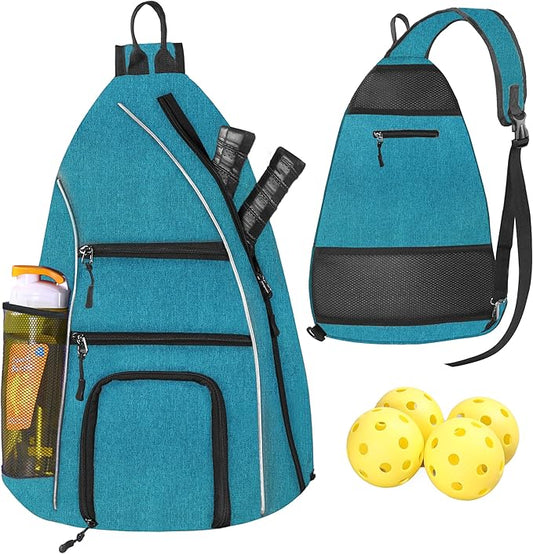 Pickleball Bag - Pickleball Bags for Women Men - Pickleball Backpack - Travel Pickleball Paddle Case, Pickle Ball Bag for Pickleball Paddle Tennis Racket, Protable Pickleball Sling Bag