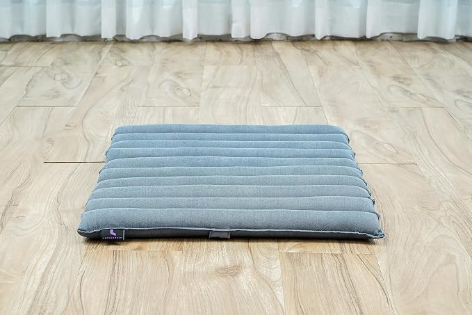 Leewadee Meditation Cushion Set – 1 Small Zafu Yoga Pillow and 1 Small Roll-Up Zabuton Mat Filled with Kapok