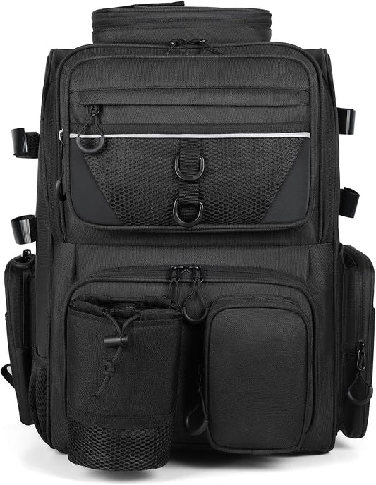 Fishing Tackle Backpack With Rod Holders, Large 40L Fishing Backpack for Camping, Hiking