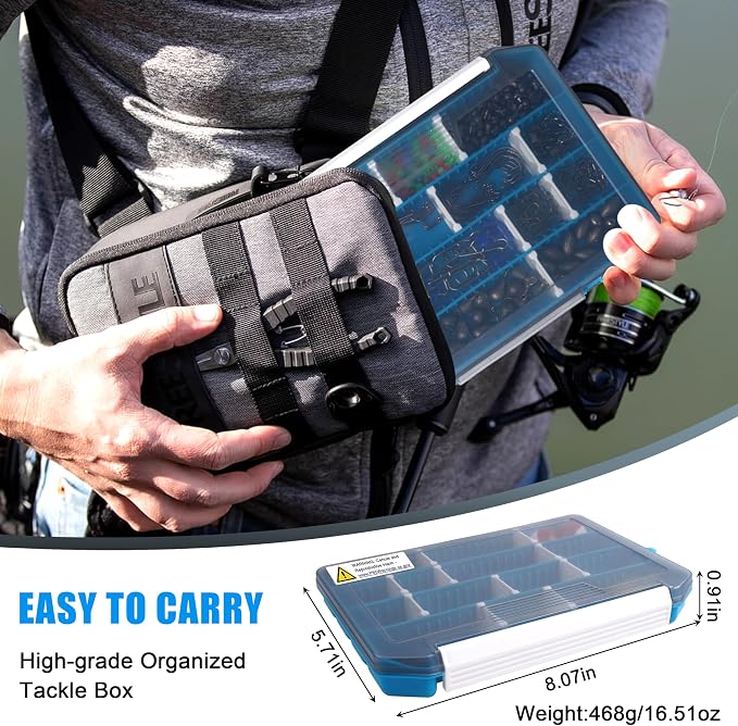 277pcs Fishing Accessories Kit, Fishing Tackle Box with Fishing Hooks Weights Swivels Snaps Sinker Slides Spinner Blade Bobber Stop Floats Beads for Bass Bluegill Crappie Saltwater Freshwater Fishing