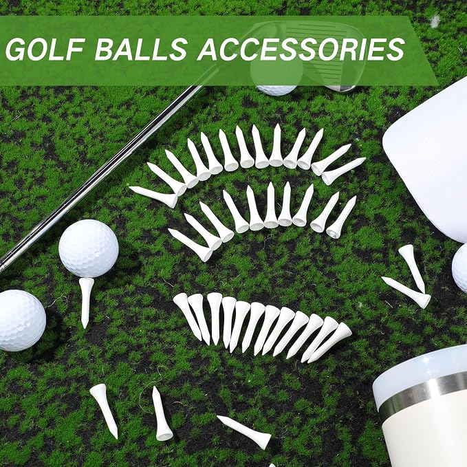 Mudder Golf Tees Bulk Wooden Bamboo Golf Tees Multicolor Wood for Men Balls Accessories