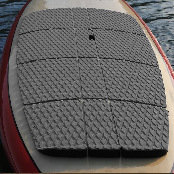 Abahub 12 Piece Surf SUP Deck Traction Pad Premium EVA with Tail Kicker for Paddleboard Longboard Surfboard Black/Blue/Gray/Navy Blue/Orange/White