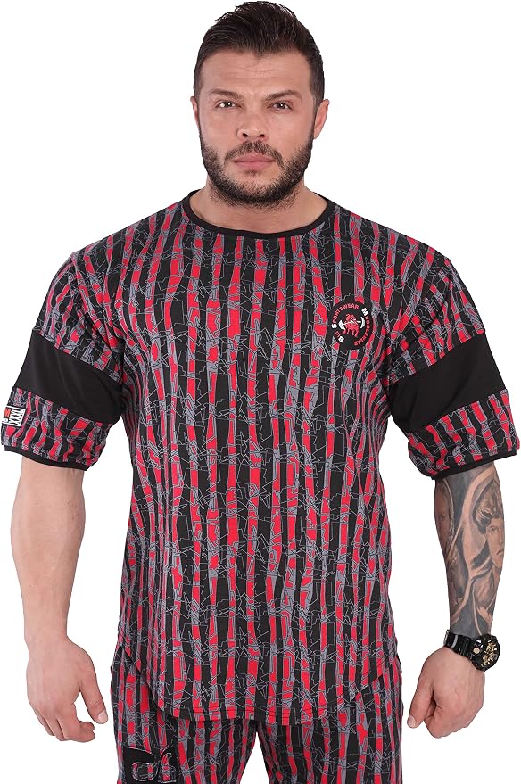 Men's T-Shirt Oversize | Bodybuilding and Fitness Workout Rag Top, Cotton Active Wear Shirt