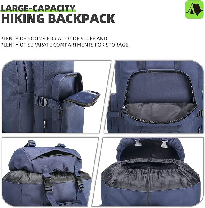 King'sGuard 100L Camping Hiking Backpack Molle Rucksack Military Camping Backpacking Daypack