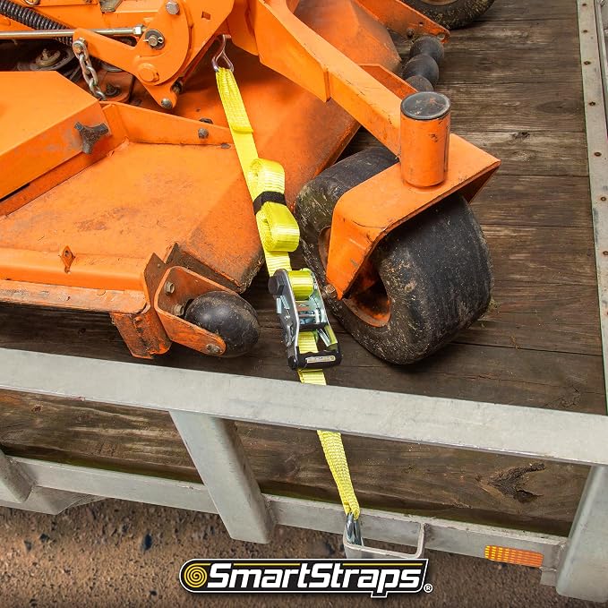 SmartStraps 14’ Ratchet Straps, 2 Pack –5,000lbs Break Strength, 1,667lbs Safe Work Load –Commercial Tie Down Straps for Heavy Duty Cargo, Haul Equipment and Vehicles