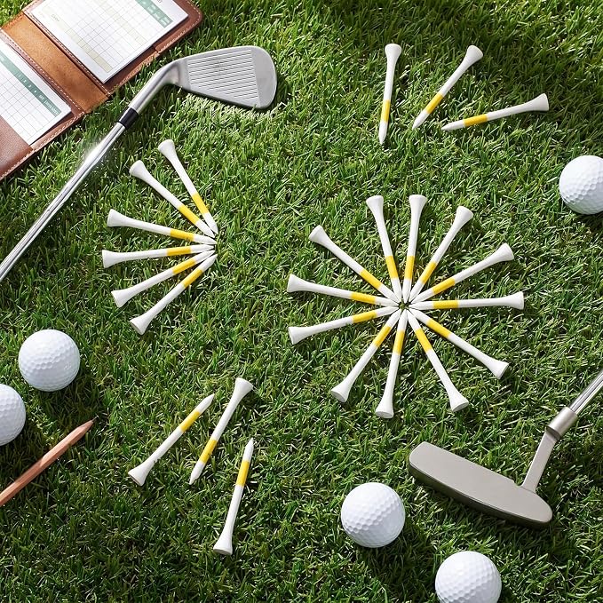 Mudder Golf Tees Bulk Wooden Bamboo Golf Tees Multicolor Wood for Men Balls Accessories