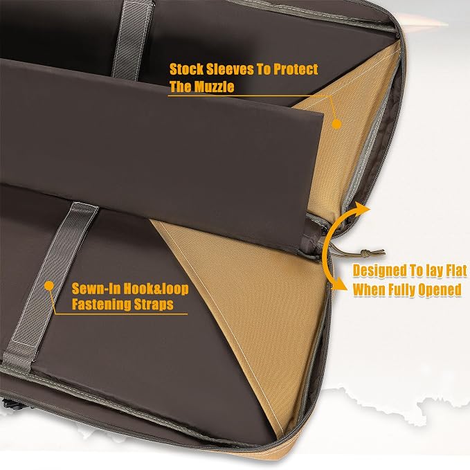 28" 32" 36" 42" 46" 48" 51" 55" Soft Double Rifle Bag, Portable Long Rifle Bag for Outdoor Hunting Shooting, Gun Case Storage & Transportation, with Multiple Colors