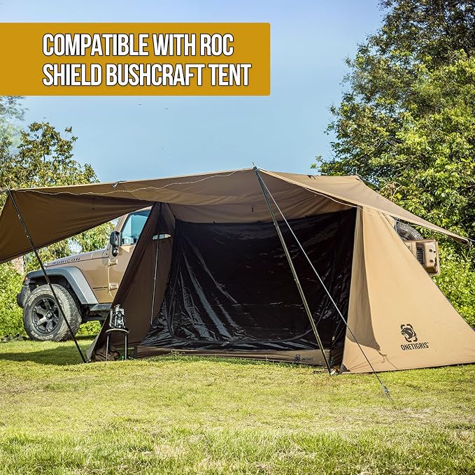 OneTigris 2 Person Mesh Tent, 3 Openings Screen Shelter with Waterproof Bathtub Floor for Outdoors Camping Lightweight Backpacking Thru-Hiking Travel Patio