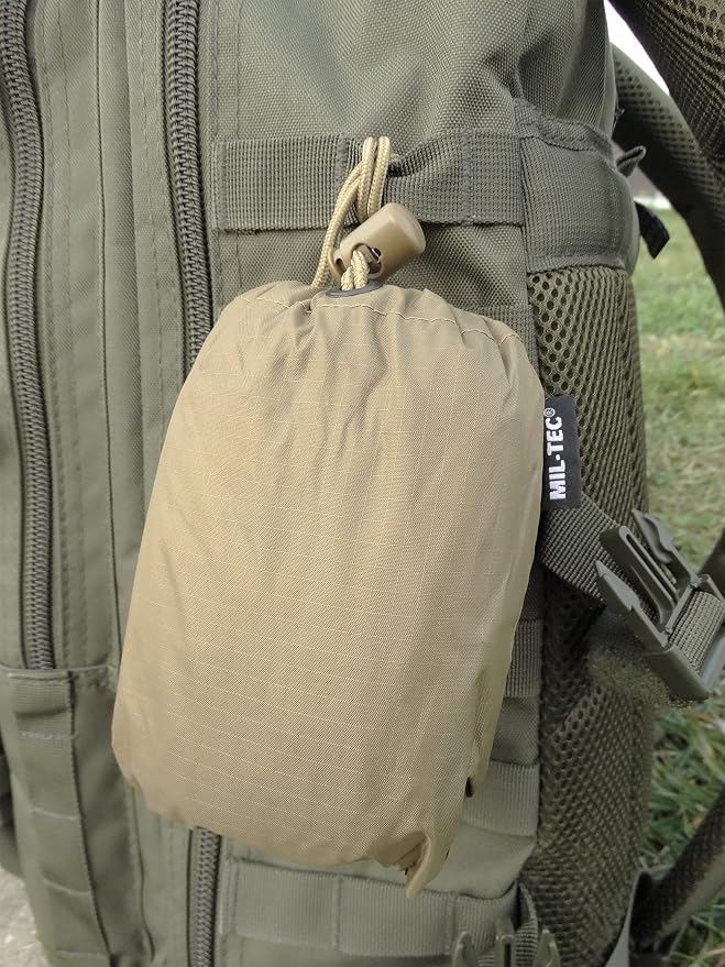 Mil-Tec Rucksack Waterproof Rainproof Cover Coyote Colour Backpack Cover 130 Liters Hiking Travel Camping