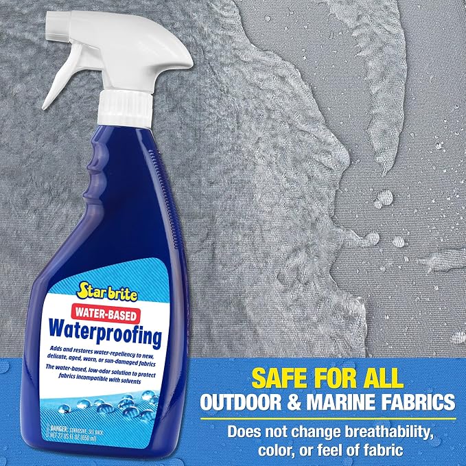 STAR BRITE Water-Based Waterproofing & Fabric Protectant - Low Odor Waterproofer for All Materials- 1 GAL (082200)