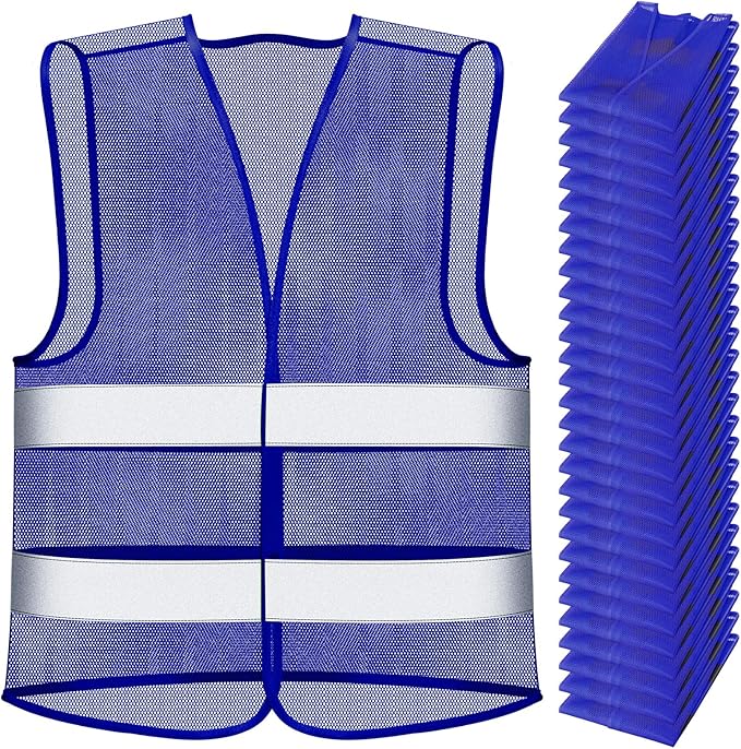 Unittype Reflective Safety Vests Hi Vis Work Vest Mesh High Visibility Silver Strip Adjustable Size for Men Women Outdoor