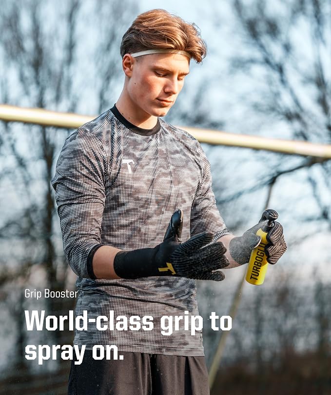 T1TAN Goalie Glove Spray for Soccer – TURBOCLEAN & AQUAGLU, 200 ml (6.76 fl oz), Goalkeeper Glove Sprays, Extra Grip for All Weather Conditions