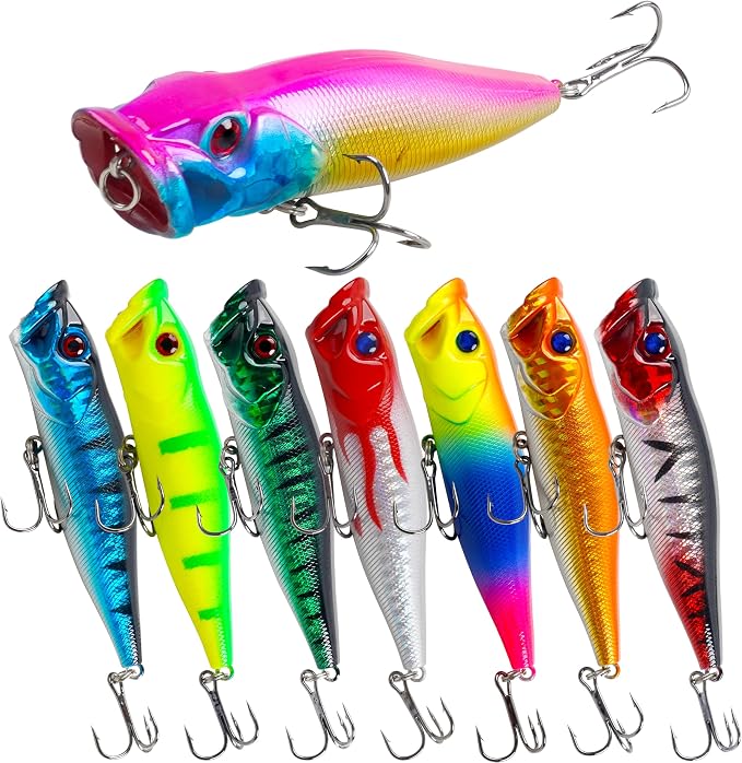 Fishing Lures Kit Crankbait Minnow Hard Bait Set Deep Diving Jerkbait Swimbait Popper Pencil Walleye Lures Artificial Fishing Bait for Bass Trout Redfish Saltwater Freshwater Fishing Lure