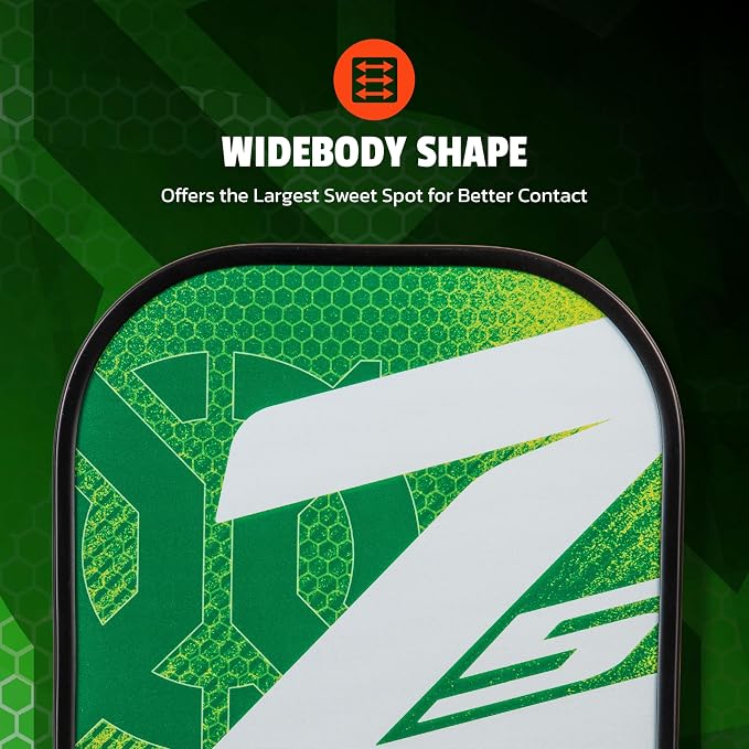 Onix Graphite MOD Z5 Carbon Fiber Pickleball Paddle with Wide-Body Shape. Honeycomb Core, Graphite Face & Cushion Comfort Pickleball Paddle Grip