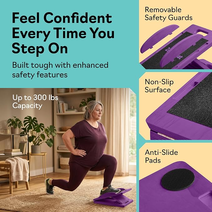 Slant Boards for Exercise – Slant Board with 7 Incline Angles – Transforms Into a Balance Board – Premium Calf Stretcher and Wobble Board for Effective Calf Stretching and Squats