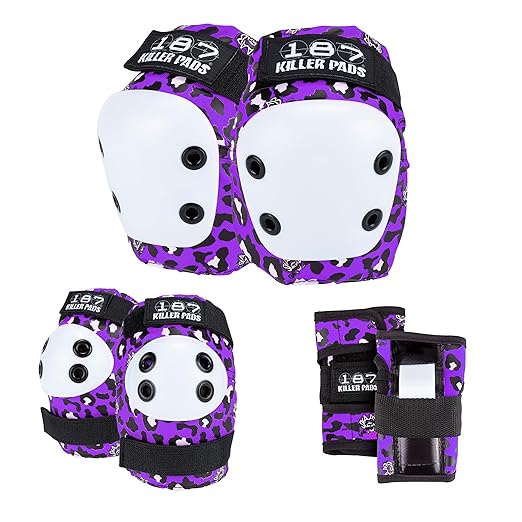 187 Killer Pads Six Pack Pad Set, Protective Gear for Elbows, Knees, and Wrists - Ideal for Skateboarding, Roller Skating, and Inline Skating