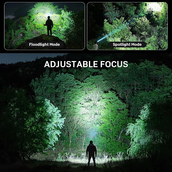 azamine Rechargeable Headlamp Super Bright 99000 Lumens, 2Pack LED Head Lamp with 3 Modes, 90° Adjustable Head Lights for Forehead, IPX6 Waterproof HeadLamps for Adults Camping Hunting Hiking