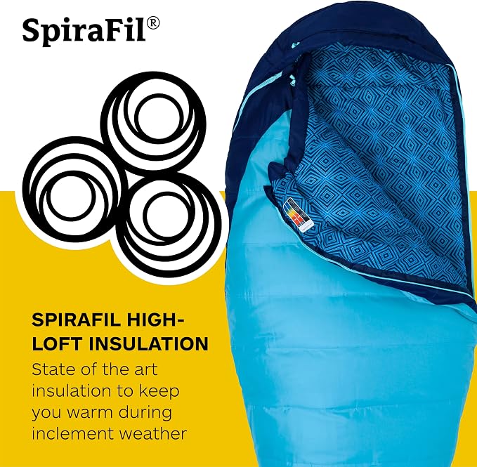 Marmot Women’s Trestles 15° Sleeping Bag | Insulated, Water-Resistant, Left-Zip, French Blue/Harbor Blue, Long