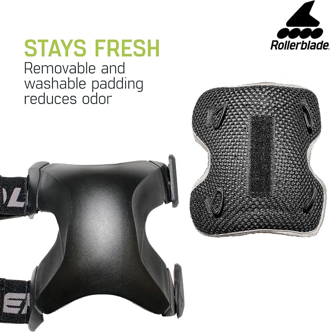 Rollerblade X Gear 3 Pack Protective Gear, Knee Pads, Elbow Pads and Wrist Guards, Inline Skating, Multi Sport Protection, Unisex, Black