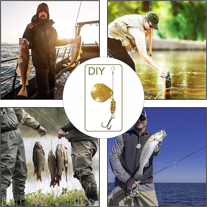 Spinner Making Kit Fishing Lure Making Kit DIY Fishing Lures Spinnerbaits Spoon Rigs Making Kit Colorado Spinner Blades Lure Making Make Your Own Lures for Bass Trout Walleye