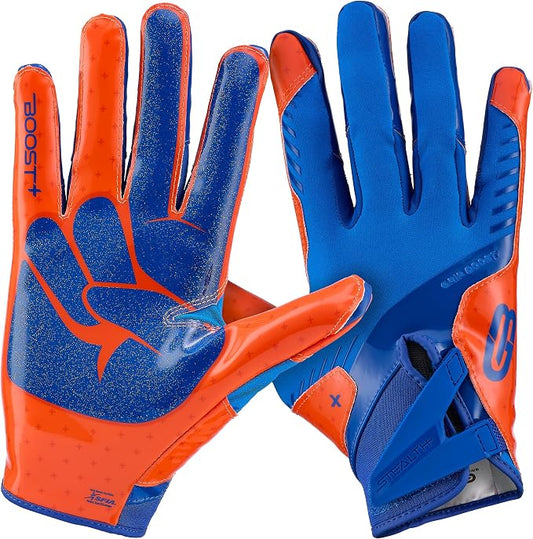 Grip Boost Football Gloves - Peace Stealth 6.0 Boost Plus Sticky Technology - Adult and Youth Football Gloves for Wide Receiver - Men's and Boys Sizes