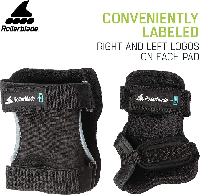 Rollerblade Skategear Junior 3 Pack Protective Gear, Knee Pads, Elbow Pads and Wrist Guards, Multi Sport Protection,Youth, Black