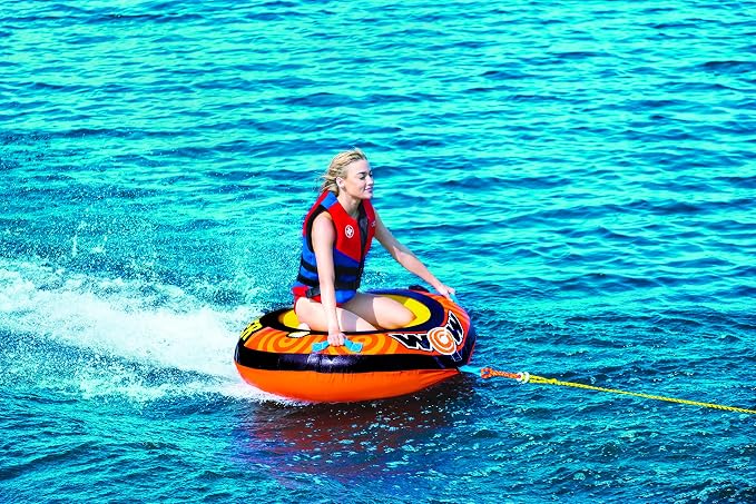 WOW Sports Lil' Skipper Soft Top Towable Tube - 1 Person - 170 lb Capacity - For Boating - Kids & Adults