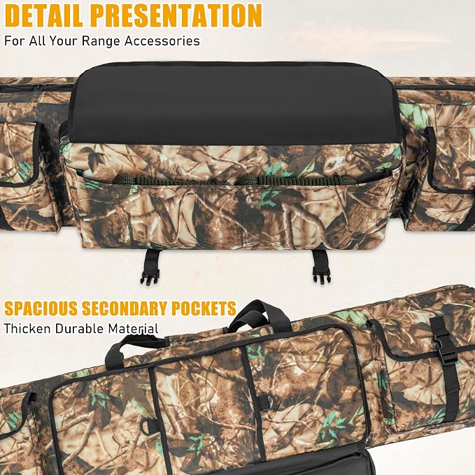 28" 32" 36" 42" 46" 48" 51" 55" Soft Double Rifle Bag, Portable Long Rifle Bag for Outdoor Hunting Shooting, Gun Case Storage & Transportation, with Multiple Colors