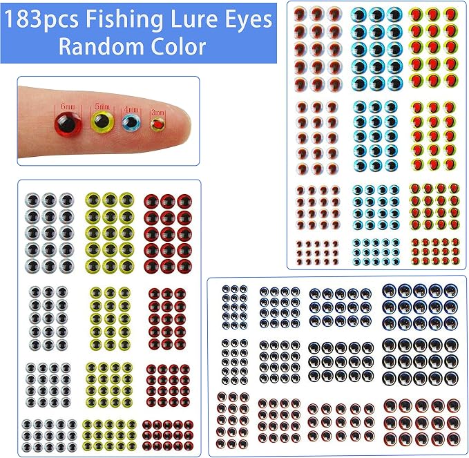 Unpainted Fishing Lures Making Kit DIY Crankbaits Minnow Kit - 321/355pcs Blank Hard Bait Lure Set Include Pliers Treble Hook Split Rings Lure Eyes Stickers Making Supplies Make Your Own Fishing Lures