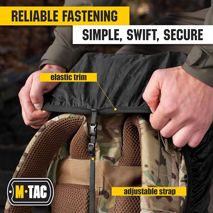 M-Tac Backpack Rain Cover Waterproof - Bag Rain Cover - for Hiking Travel Camping Military