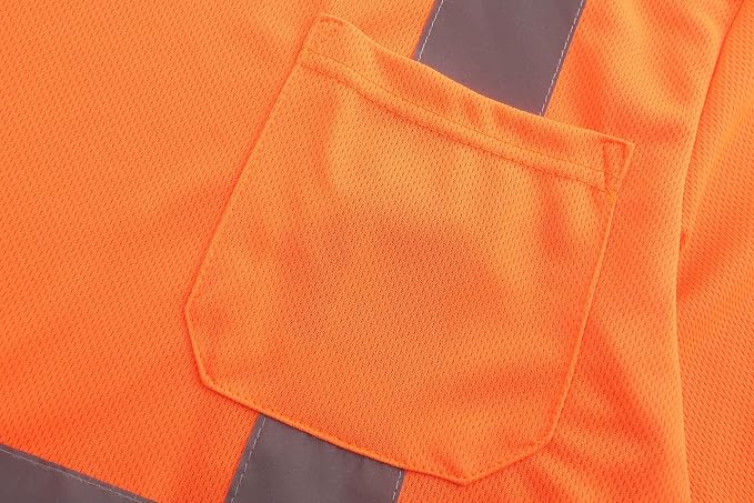 A-SAFETY Safety Shirt,High Visibility Work T Shirt Long Short Sleeve Class 3 (XS-6XL)