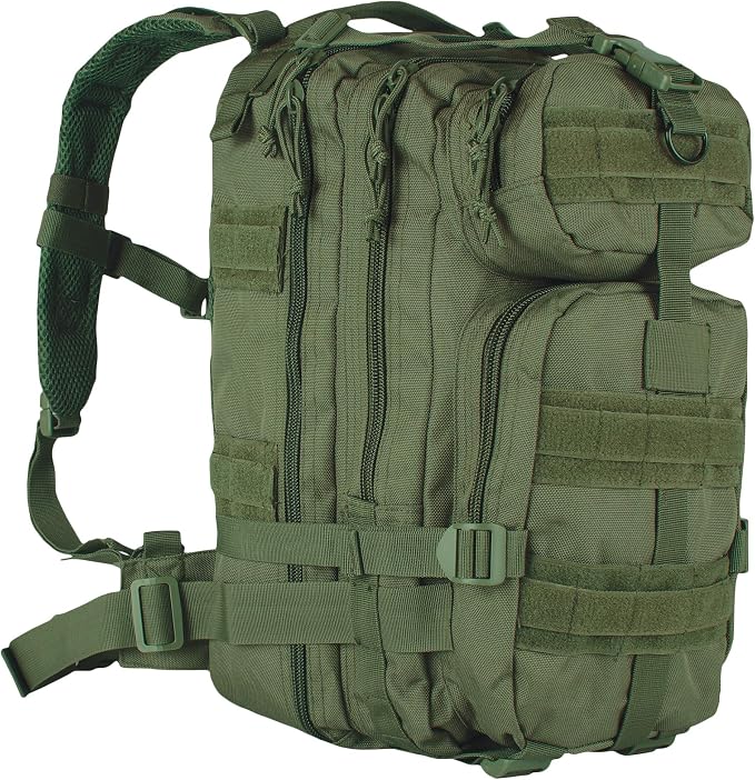 FOX OUTDOOR PRODUCTS Medium Transport Pack | 29L Tactical Backpack with Organizer Pockets, MOLLE Webbing & Hydration Sleeve, Olive Drab