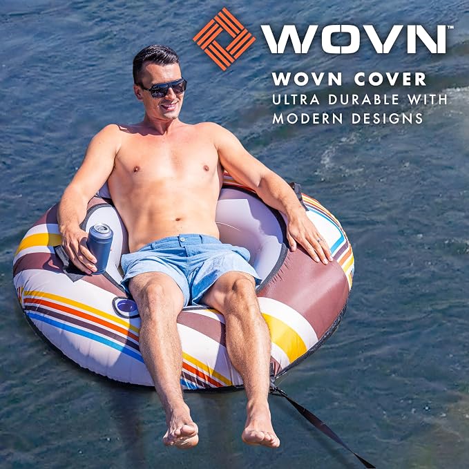 GoSports WOVN River Tube with Premium Canvas Cover - Heavy Duty Float for Rivers, Lakes, & Pools - Drifter