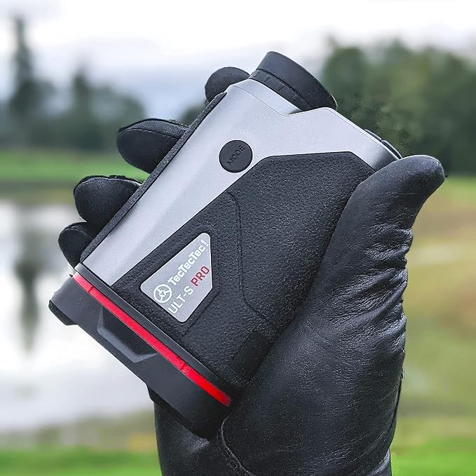 TecTecTec ULT-S & ULT-S Pro with Stabilization Golf Rangefinder with Slope and Vibration, Hyper Read Technology, Smart Laser Range Finder Binoculars with Fog Mode and TOLED Display for Golfing and Hunting