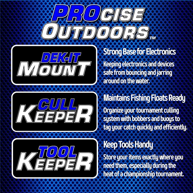 PROcise Outdoors Cull Keeper, Brandon Palaniuk Signature - Fish Culling System for Bass Fishing and Tournaments, Keeps Cull Tags for Bass Fishing Tournaments Organized - 6 Holes, Small