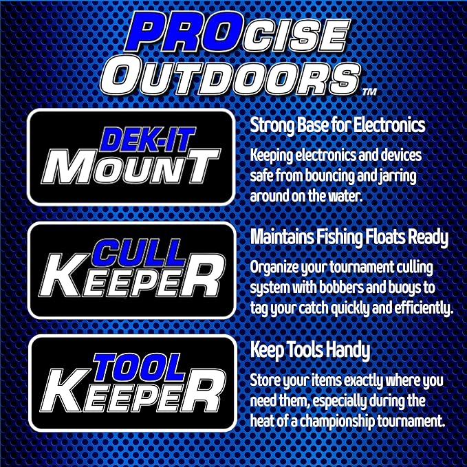 PROcise Outdoors Cull Keeper - Fish Culling System for Bass Fishing and Tournaments, Professional Bass Tagging System - Keeps Cull Tags for Bass Fishing Tournaments Organized - 8 Holes, Small