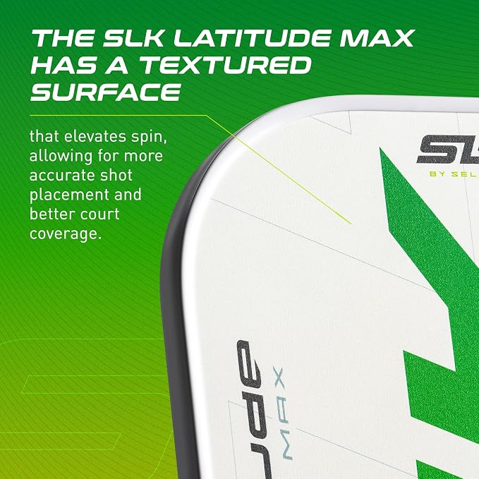 Selkirk Sport SLK Latitude 13mm Pickleball Paddle | Graphite Face with SpinFlex Surface & SX4 Polymer Core | Lightweight Pickleball Paddles for Men & Women | Control, Spin & Power