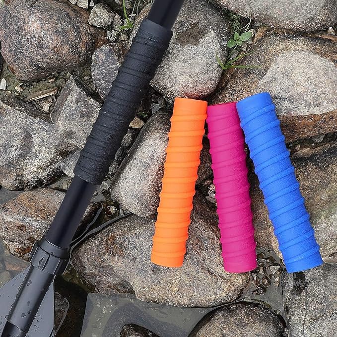 Kayak Paddles Aluminum Shaft Paddle with Nylon Blades, Floating Adjustable Kayaking Oars, 3 Piece, 220-240cm/86-94 Inches,Black/Rose/Teal