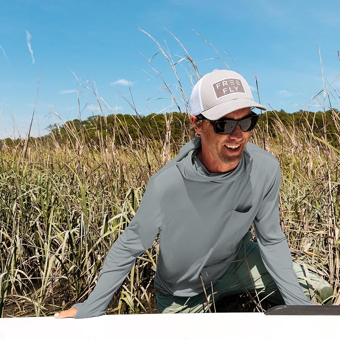 Free Fly Men's Lightweight Hoodie - UPF 20+ Sun Protection Hoodie for Men - Breathable Long Sleeve Sun Shirt for Fishing