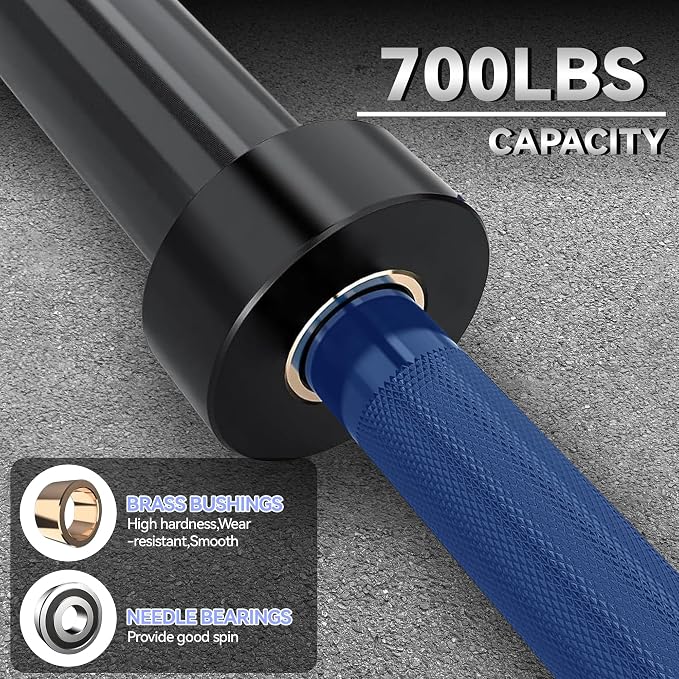 GaveeLife Olympic Barbell Bar for Weightlifting - 7FT Heavy Duty (1500LB/700LB), 4FT Short (500LB), 4FT EZ Curl Bar - Weight Bar Fit 2” Standard Weights - Home Gym Strength Training
