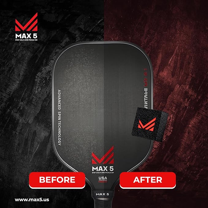 Pickleball Paddle Max Clean Eraser, T700 Carbon Fiber Eraser, Removes Ball Residue, Dirt and Minor Scratches, Easy Pickleball Paddle Grit Restore Option by Max 5