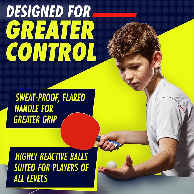 NIBIRU SPORT Professional Ping Pong Paddle Sets - 2 Player or 4 Player Table Tennis Paddles, Retractable Net, Pingpong Balls and Carry Bag Storage Case - Table Tennis Equipment & Ping Pong Accessories