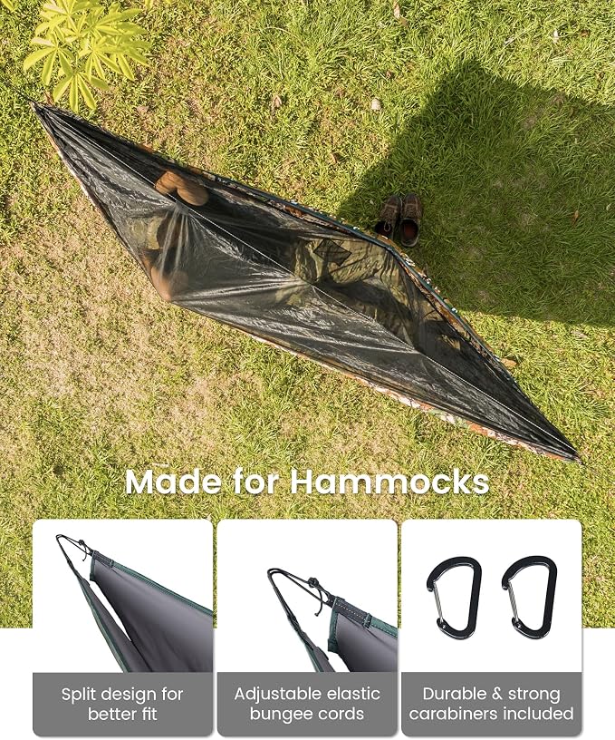 OneTigris Hideout Hammock Underquilt, Lightweight 4 Season Hammock Gear for Camping, Hiking, Backpacking, Travel, Beach, Backyard, Patio, Portable