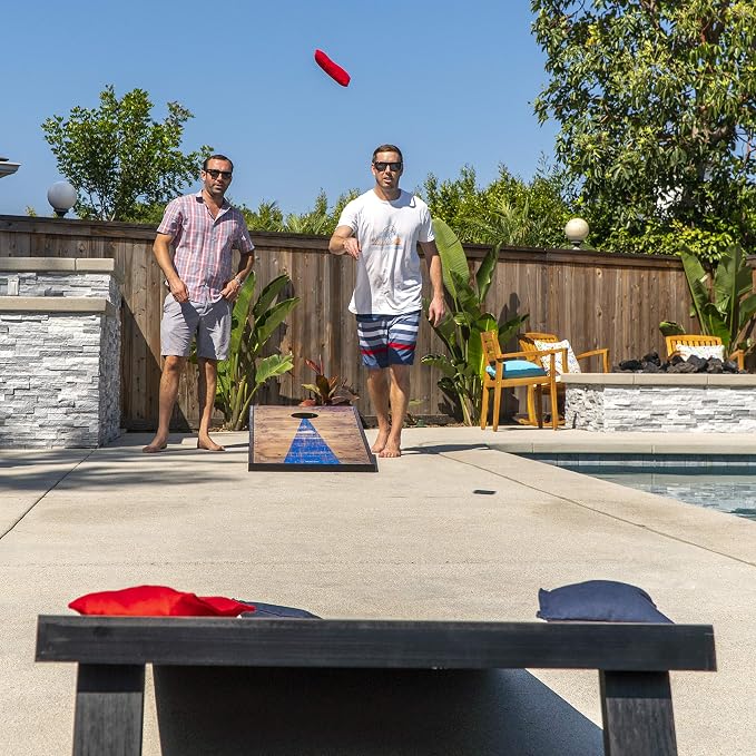 GoSports Portable Cornhole Sets, 8 Styles – Choose 4 x 2 ft or 3 x 2 ft - Boards Include 8 Bean Bags, Travel Case, and Game Rules